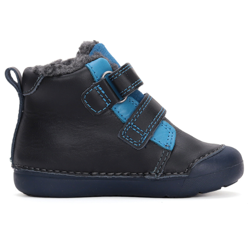 Ghete copii baieti din piele imblanite DD Step, Albastru - W066-42218 [3]