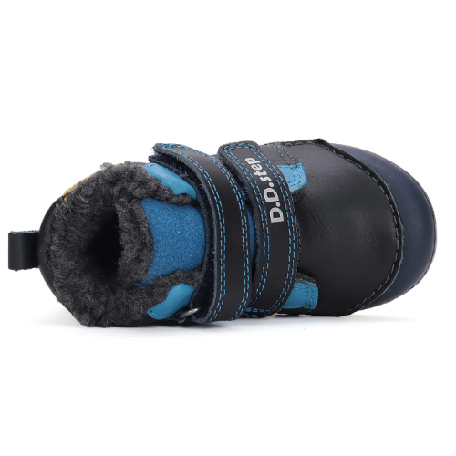 Ghete copii baieti din piele imblanite DD Step, Albastru - W066-42218 [6]