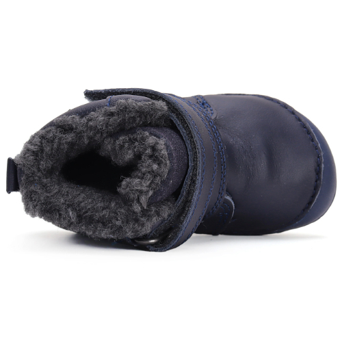 Ghete copii baieti Barefoot din piele imblanite DD Step, Albastru - W070-42838 [6]