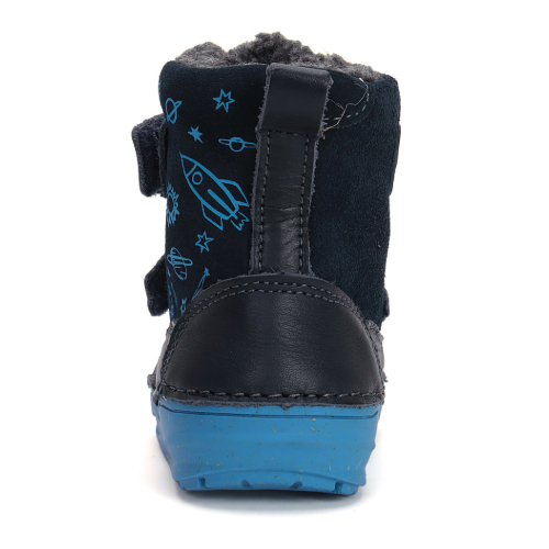 Ghete copii baieti din piele imblanite DD Step, Albastru - W071-42680B [3]