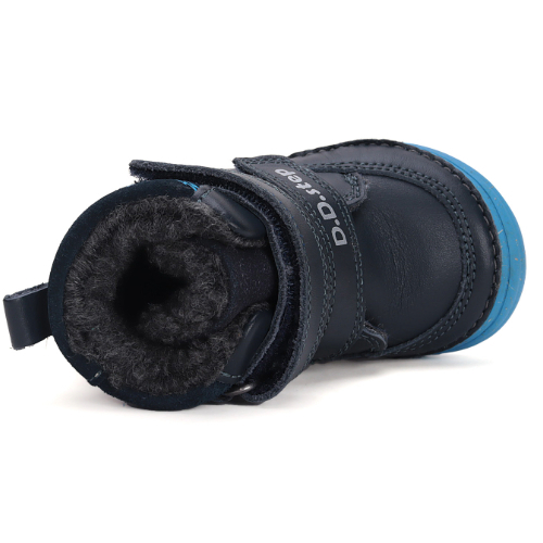Ghete copii baieti din piele imblanite DD Step, Albastru - W071-42680B [5]