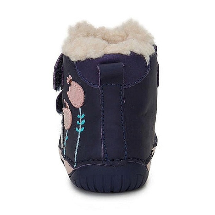 Ghete copii fete din piele imblanite DD Step, Albastru - W070-337B [5]