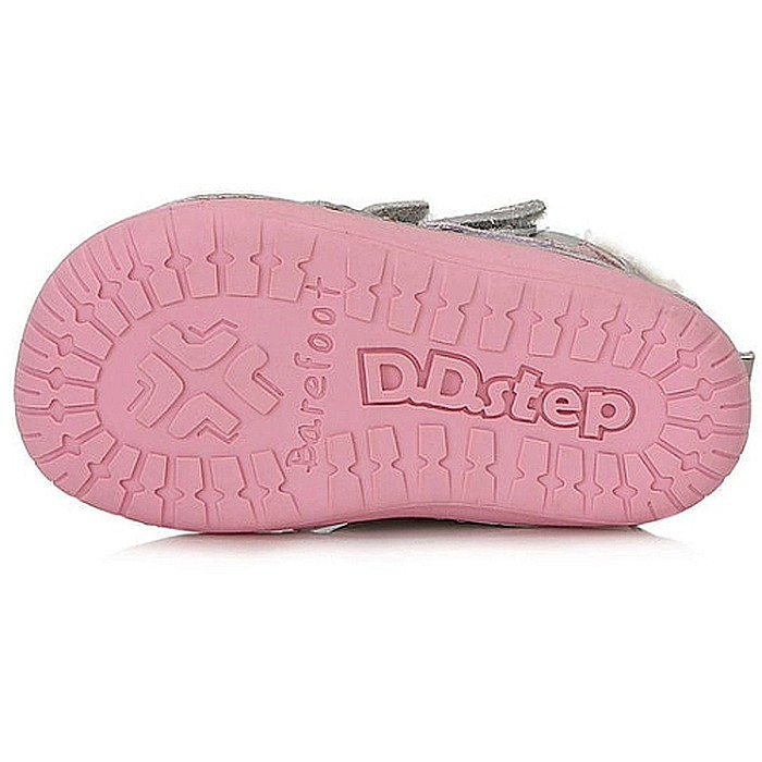Ghete copii fete îmblănite din piele DD Step, Argintiu - W070- 337C [5]