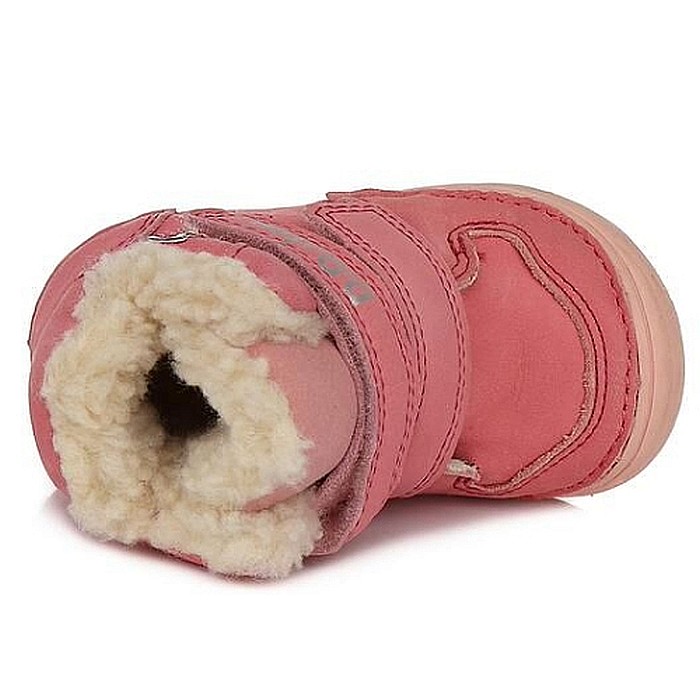 Ghete copii fete din piele imblanite DD Step, Rosu - W071-248A [5]