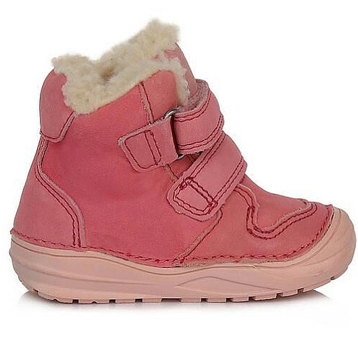 Ghete copii fete din piele imblanite DD Step, Rosu - W071-248A [3]