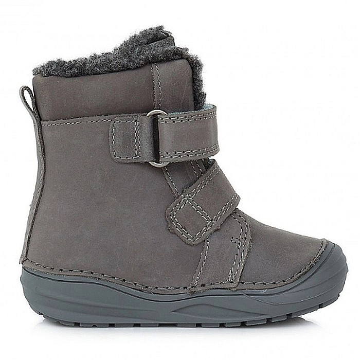 Ghete copii baieti din piele imblanite DD Step, Gri - W071-318B [3]