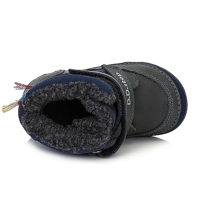Ghete copii baieti din piele imblanite DD Step, Albastru - W071-359 [5]