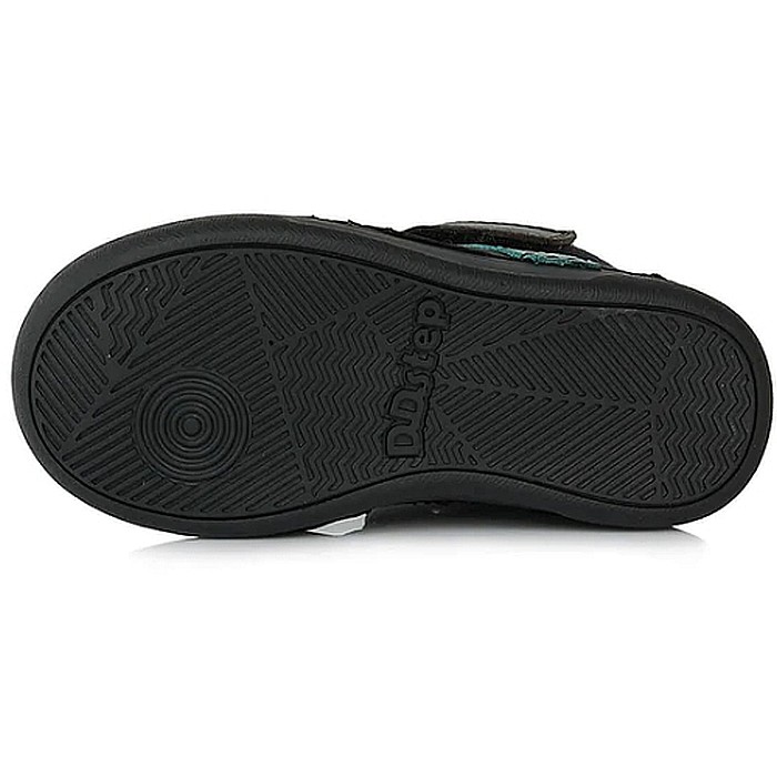 Ghete copii baieti din piele imblanite DD Step, Negru - W078-382 [6]