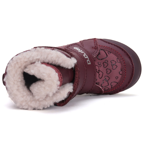 Ghete copii fete din piele imblanite DD Step, Roz - W068-42589 [5]