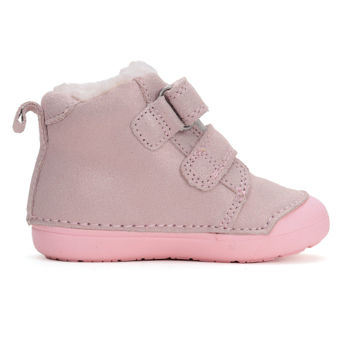 Ghete copii fete din piele imblanite DD Step, Roz - W066-42268A [4]