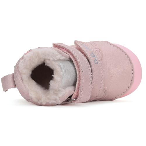 Ghete copii fete din piele imblanite DD Step, Roz - W066-42268A [5]