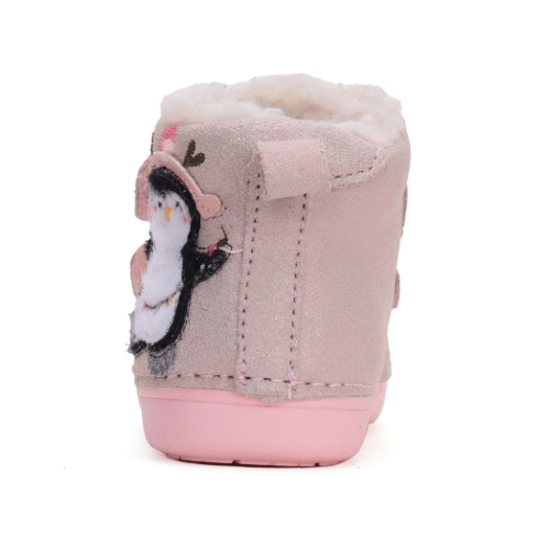 Ghete copii fete din piele imblanite DD Step, Roz - W066-42268A [3]