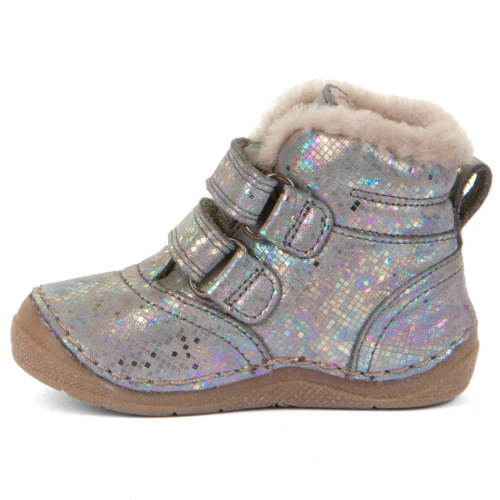 Ghete copii fete din piele imblanite Froddo, Argintiu - G2110113-20 [3]
