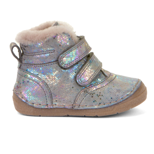 Ghete copii fete din piele imblanite Froddo, Argintiu - G2110113-20 [2]