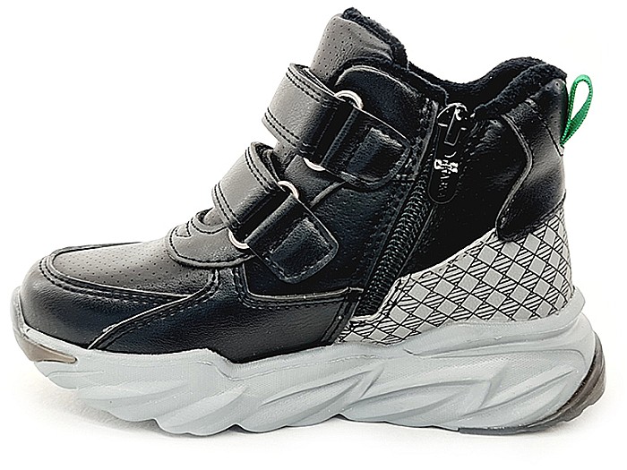 Ghete copii baieti din piele imblanite WeeStep, Negru - R058765661BK [2]