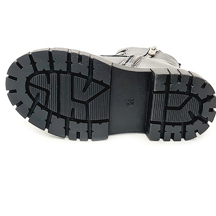 Ghete copii fete din piele imblanite WeeStep, Argintiu - R577965619 TH [3]