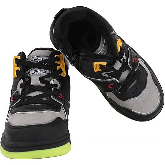 Ghete copii baieti din piele imblanite WeeStep, Gri - R006355951 GR [4]