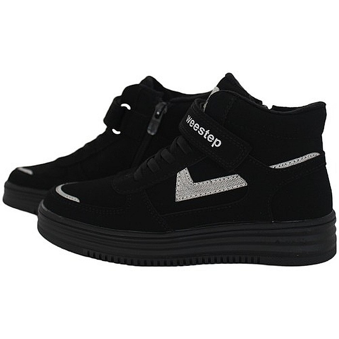 Ghete copii baieti din piele imblanite WeeStep, Negru - R299266201 BK [5]