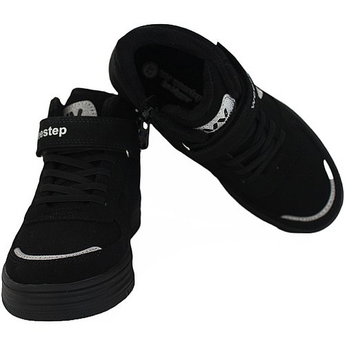 Ghete copii baieti din piele imblanite WeeStep, Negru - R299266201 BK [4]