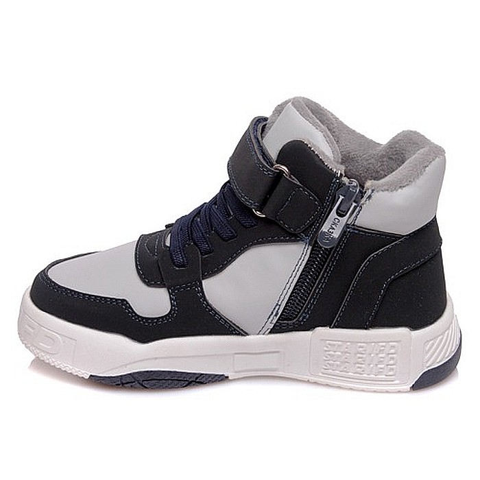 Ghete copii baieti din piele imblanite WeeStep, Albastru - R567765558 DB [2]