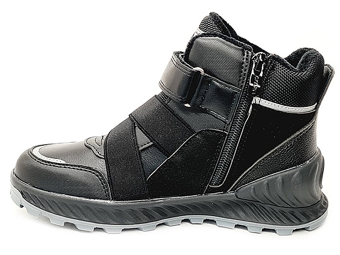 Ghete copii baieti din piele imblanite WeeStep, Negru - R921566242 BK [2]