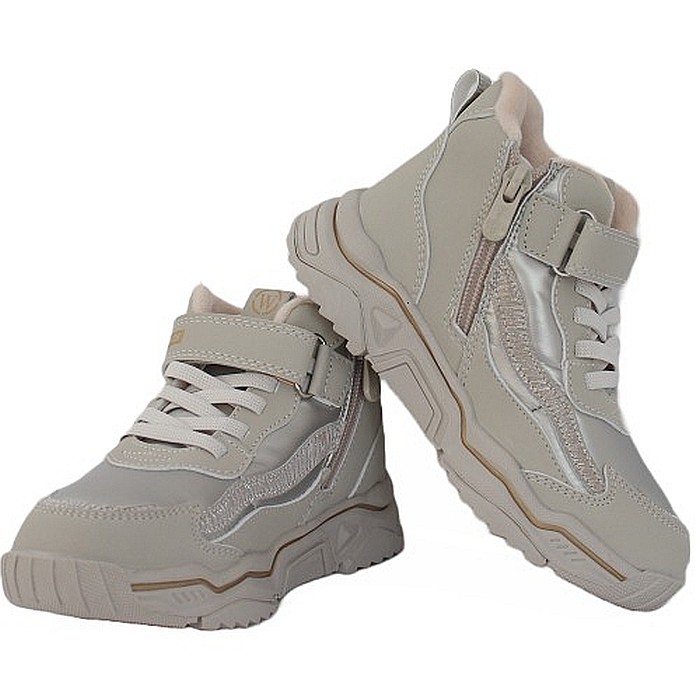Ghete copii fete din piele imblanite WeeStep, Gri - R553255822AP [3]