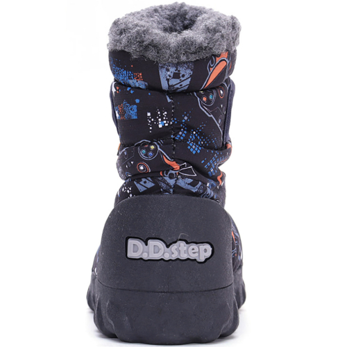 Ghete copii baieti impermeabile si imblanite DD Step, Negru - P079-42309 [4]
