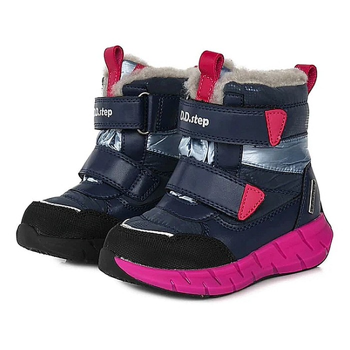 Ghete copii fete impermeabile si imblanite DD Step, Negru - F651-310C [2]