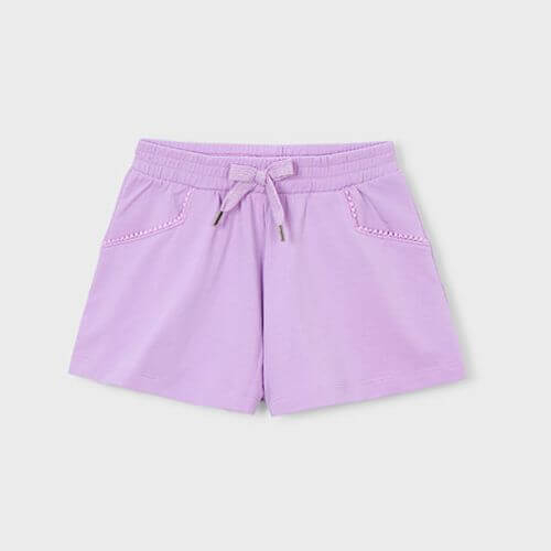 Pantaloni scurti din bumbac pentru fete Mayoral, Lilac - 607-10 [2]
