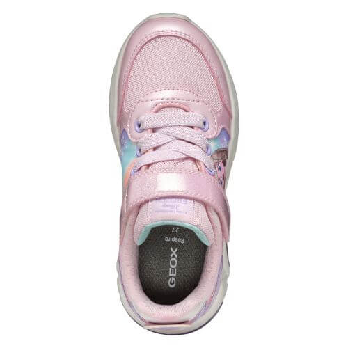 Pantofi copii fete din material sintetic si textil Geox cu LED, personaj Elsa, Roz - J55M4E_0ANKC_C8842 [6]