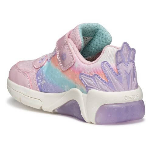 Pantofi copii fete din material sintetic si textil Geox cu LED, personaj Elsa, Roz - J55M4E_0ANKC_C8842 [5]