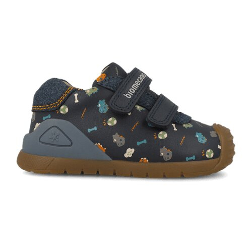 Ghete băieți din piele îmblănite Biomecanics, Navy/Dinozauri - 261129-A183FB [2]