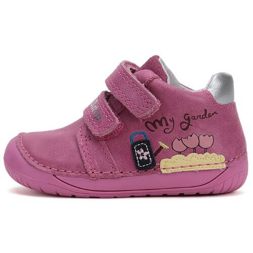 Pantofi copii fete din piele Barefoot DD Step, Roz - S070-51253 [2]