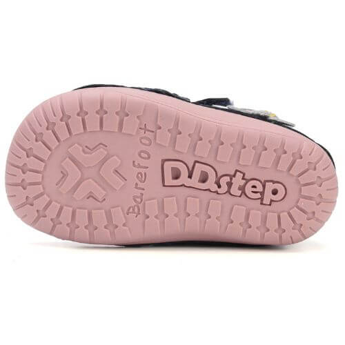 Pantofi copii fete din piele DD Step Barefoot, Albastru - S070-52656A [8]