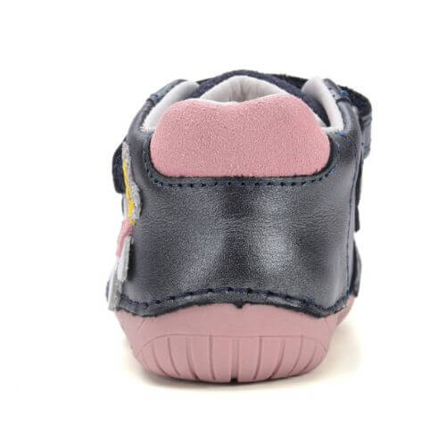 Pantofi copii fete din piele DD Step Barefoot, Albastru - S070-52656A [5]