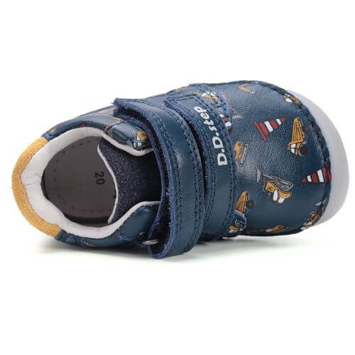 Pantofi copii baieti din piele DD Step Barefoot, Albastru - S070-52480B [7]