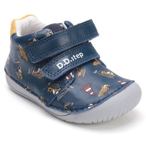 Pantofi copii baieti din piele DD Step Barefoot, Albastru - S070-52480B [4]
