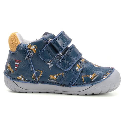 Pantofi copii baieti din piele DD Step Barefoot, Albastru - S070-52480B [5]