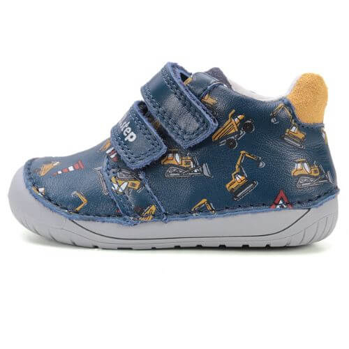 Pantofi copii baieti din piele DD Step Barefoot, Albastru - S070-52480B [3]