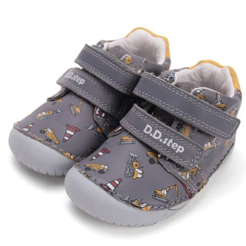 Pantofi copii baieti din piele DD Step Barefoot, Gri - S070-52480A [1]