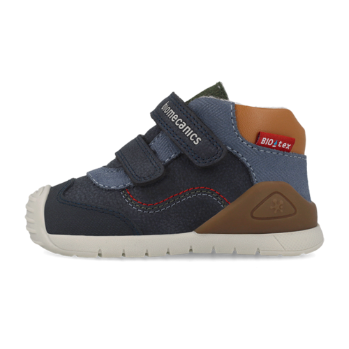 Pantofi băieți din piele îmblăniți Biomecanics, Navy - 261133-A243FB [2]