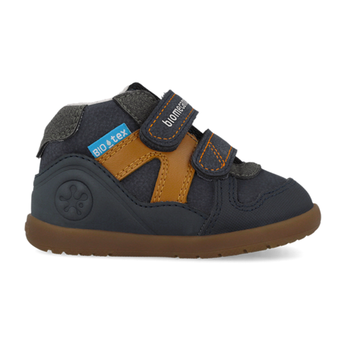 Pantofi băieți din piele îmblăniți Biomecanics, Azul Marino - 261152-A089FB [2]