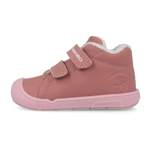 Pantofi fete din piele îmblăniți Biomecanics, Roz - 261140-G847FB [5]