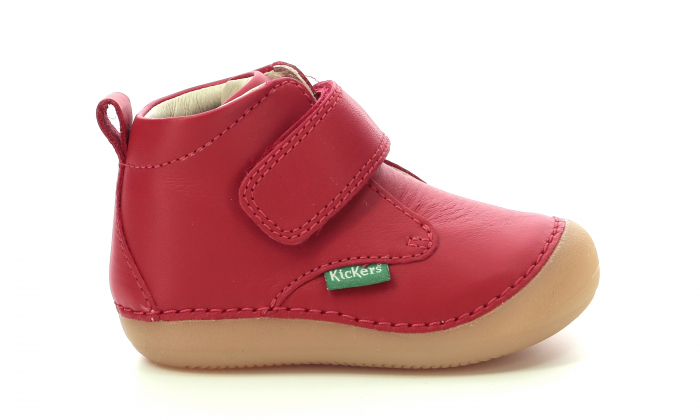 Pantofi copii fete din piele Kickers, Rosu - 584348-10 [2]