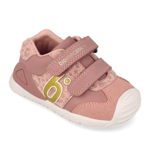 Pantofi copii fete din piele Biomecanics, Roz Nude - 261108-B159 [5]