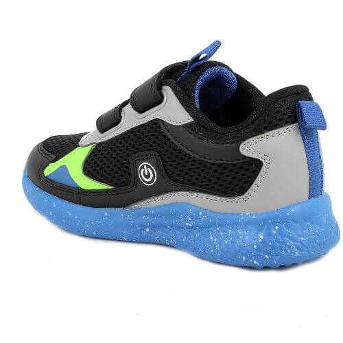 Pantofi copii baieti cu LED din textil Primigi, Negru - 7966622 [3]