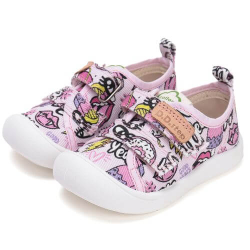 Pantofi copii fete din canvas DD Step, Roz - C100-52850 [1]