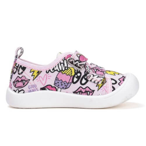 Pantofi copii fete din canvas DD Step, Roz - C100-52850 [3]