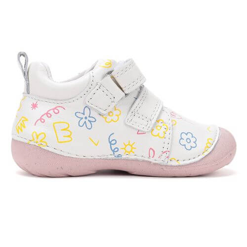 Pantofi copii fete din piele DD Step, Alb - S015-61675 [4]