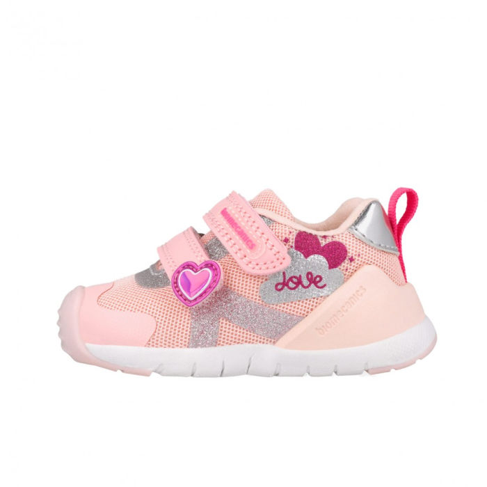Pantofi fete din textil Biomecanics Biogateo, Roz - 262133-A032 [3]